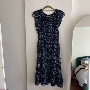 JCrew Women Blue Sleeveless Midi Dress